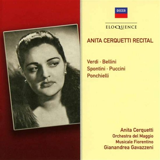 Cover for Cerquetti  Anita · Anita Cerquetti Recital (CD) (2019)