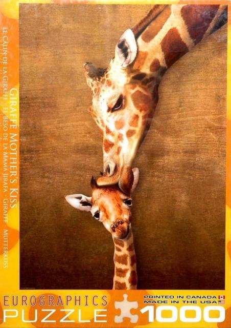 Giraffe Mother\'s Kiss (1000 Stukjes) - Puslespil Giraffe Mothers Kiss - Jogo de tabuleiro - Eurographics - 0628136603010 - 6 de março de 2020