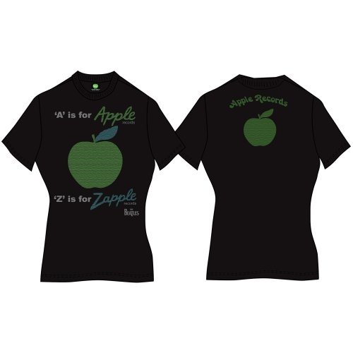 The Beatles Ladies T-Shirt: A is for Apple (Back Print) - The Beatles - Koopwaar - Apple Corps - Apparel - 5055295316010 - 