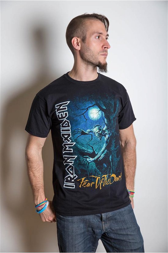 Iron Maiden Unisex T-Shirt: Fear of the Dark Tree Sprite - Iron Maiden - Marchandise - Global - Apparel - 5055295345010 - 