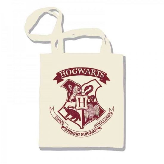 HP Hogwarts Crest One Colour Cotton Tote Bag - Harry Potter - Merchandise - LICENSED MERCHANDISE - 5055453448010 - 