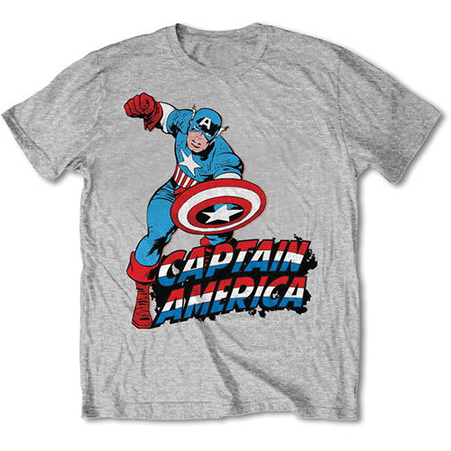 Marvel Comics Unisex T-Shirt: Simple Captain America - Marvel Comics - Marchandise - Bravado - 5055979915010 - 