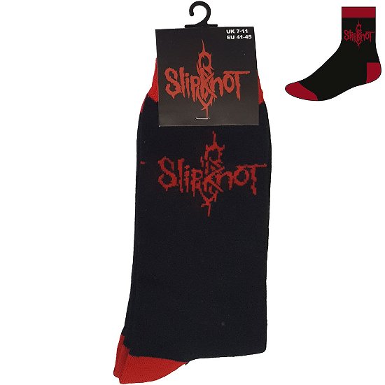 Slipknot Unisex Ankle Socks: Logo (UK Size 7 - 11) - Slipknot - Produtos - SLIPKNOT - 5056170674010 - 