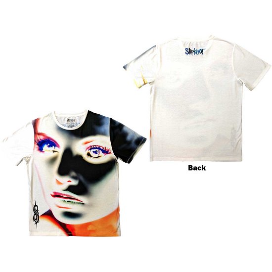 Slipknot Unisex Sublimation T-Shirt: Adderall Face Inverted (Back Print) - Slipknot - Marchandise -  - 5056561089010 - 