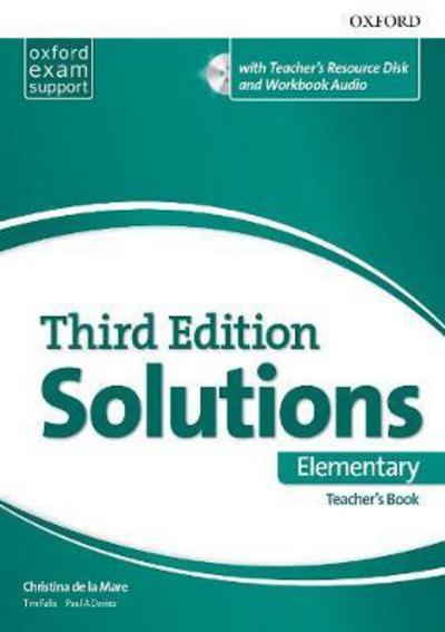 Cover for Editor · Solutions: Elementary: Essentials Teacher's Book and Resource Disc Pack - Solutions (Buch) [3 Revised edition] (2018)