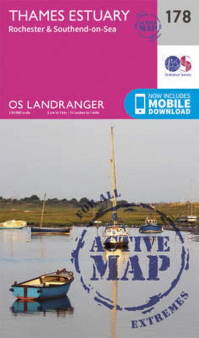 Cover for Ordnance Survey · Thames Estuary, Rochester &amp; Southend-on-Sea - OS Landranger Active Map (Kort) [February 2016 edition] (2016)