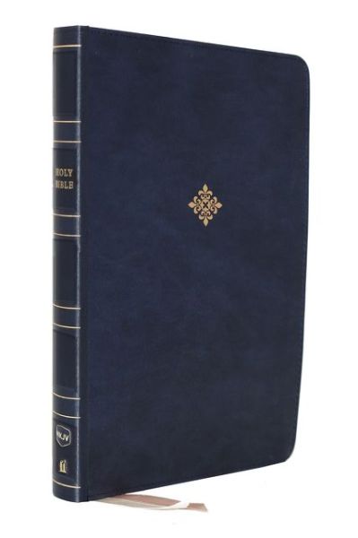 Cover for Thomas Thomas Nelson · NKJV, Thinline Bible, Large Print, Leathersoft, Blue, Comfort Print Holy Bible, New King James Version (Book) (2020)