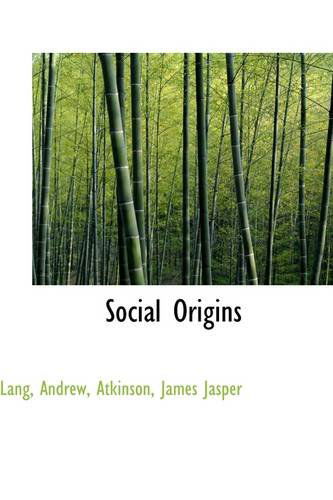 Cover for Lang Andrew · Social Origins (Hardcover Book) (2009)