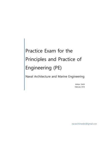 Cover for Cotter, Jon R, Iv · Practice Exam for the Principle and Practice of Engineering (Pe) - Naval Architecture (Paperback Book) (2014)