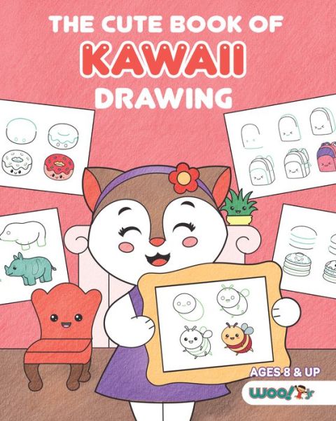 Cover for Woo! Jr. Kids Activities · The Cute Book of Kawaii Drawing: How to Draw 365 Cute Things, Step by Step (Fun gifts for kids; cute things to draw; adorable manga pictures and Japanese art) - Woo! Jr. Kids Activities Books (Paperback Book) (2021)