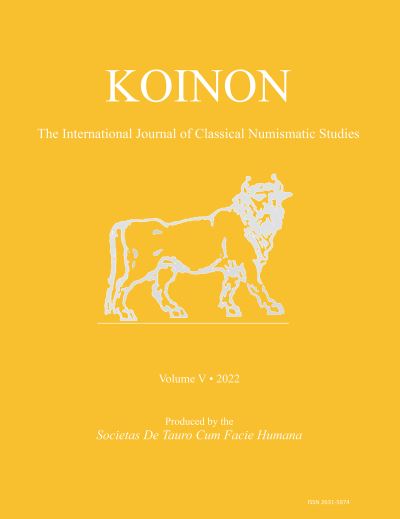Cover for KOINON V, 2022: The International Journal of Classical Numismatic Studies - KOINON: The International Journal of Classical Numismatic Studies (Paperback Bog) (2022)