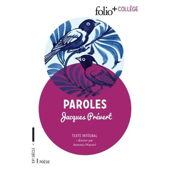 Paroles - Jacques Prevert - Kirjat - Gallimard-Jeunesse - 9782070794010 - tiistai 14. kesäkuuta 2016