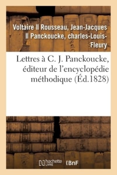 Cover for Voltaire · Lettres A C. J. Panckoucke, Editeur de l'Encyclopedie Methodique (Paperback Book) (2020)