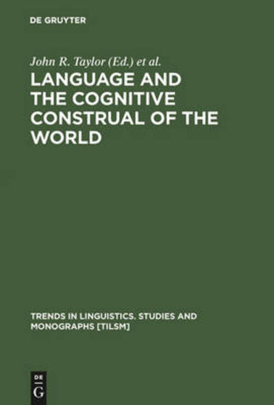 Cover for John R Taylor · Language and the Cognitive Construal (Book) (1995)