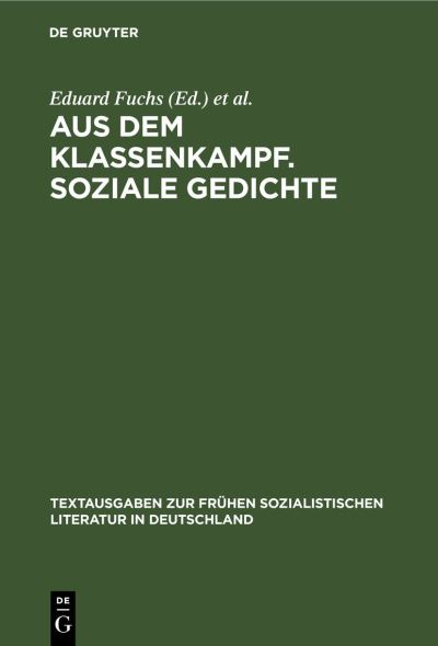 Cover for Eduard Fuchs · Aus Dem Klassenkampf. Soziale Gedichte (Book) (1979)