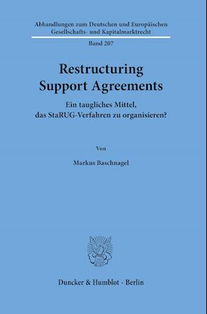 Cover for Markus Baschnagel · Restructuring Support Agreements (Book) (2022)