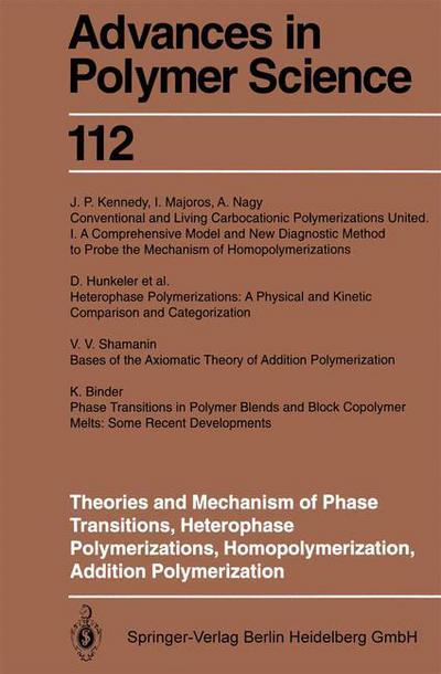 Cover for J Barton · Theories and Mechanism of Phase Transitions, Heterophase Polymerizations, Homopolymerization, Addition Polymerization - Advances in Polymer Science (Paperback Book) [Softcover reprint of the original 1st ed. 1994 edition] (2013)