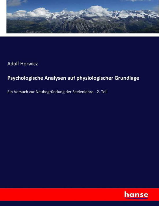 Cover for Horwicz · Psychologische Analysen auf phy (Book) (2016)