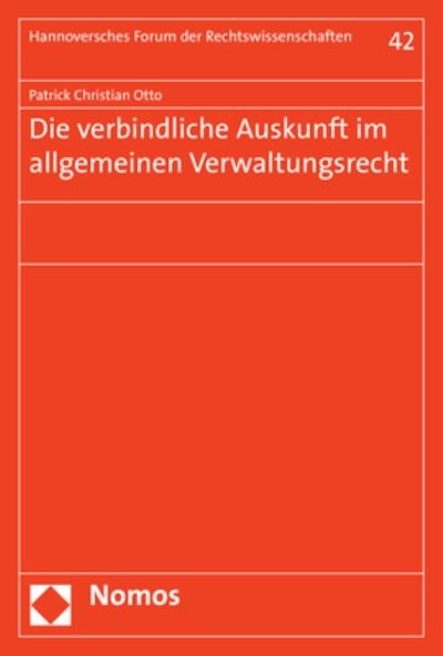Cover for Otto · Die verbindliche Auskunft im allge (Bog) (2019)