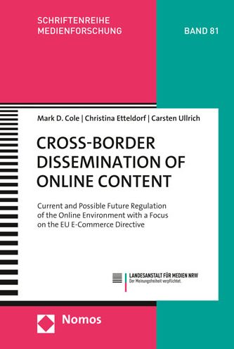 Cross-Border Dissemination of Onli - Cole - Książki -  - 9783848765010 - 16 marca 2020