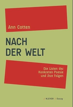 Cover for Ann Cotten · Nach der Welt (Paperback Book) (2008)