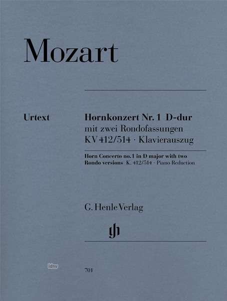 Cover for W.A Mozart · Konzert f.Horn.Nr.1,Kl.HN701 (Book) (2018)