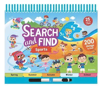 Cover for Sports Search and Find · Sports Search and Find - Search-and-Find Notebooks (Spiral Book) (2025)