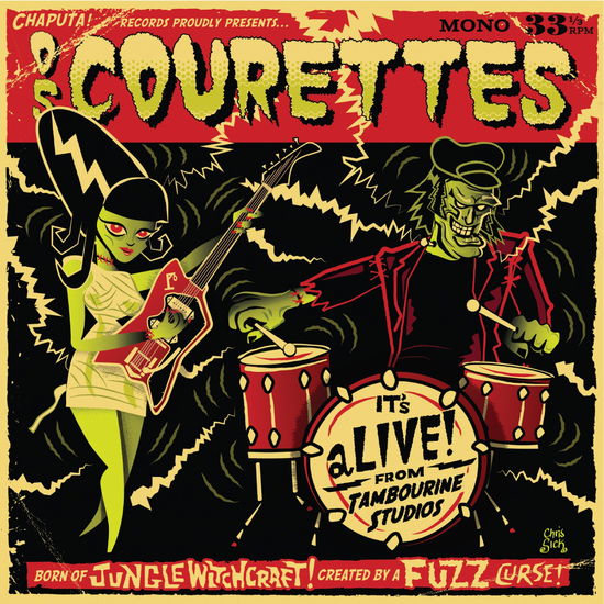 Cover for The Courettes · Live at Tambourine Studios (Swamp Green Vinyl) (10&quot;) [Sumpgrøn edition] (2017)