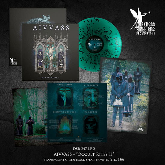 Cover for Aivvass · Occult Rites II (Transparent Green W/ Black Splatter Vinyl) (VINYL) (2024)