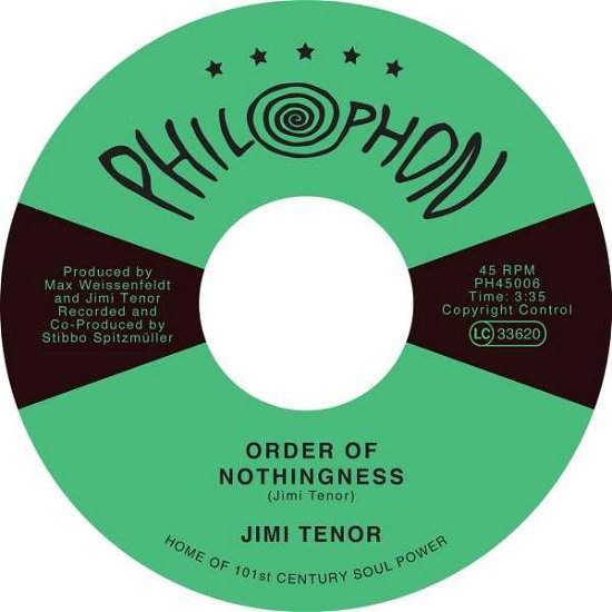 Cover for Jimi Tenor · Order of Nothingness / Tropical Eel (7&quot;) (2016)