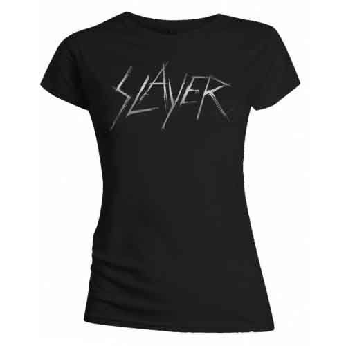 Slayer Ladies T-Shirt: Scratchy Logo - Slayer - Mercancía - Global - Apparel - 5055295393011 - 