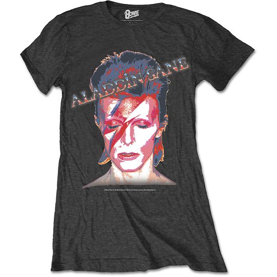 David Bowie Ladies T-Shirt: Aladdin Sane - David Bowie - Koopwaar - Bravado - 5055979934011 - 