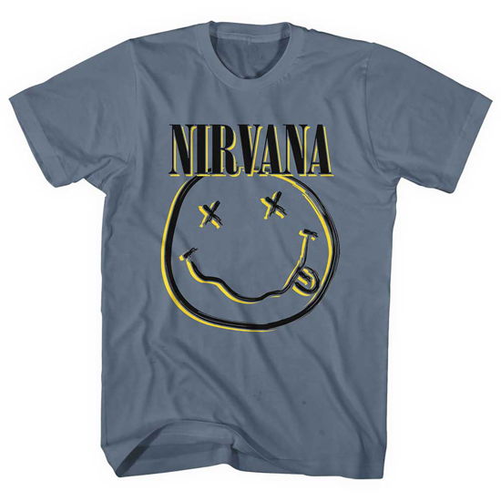 Nirvana Unisex T-Shirt: Inverse Happy Face - Nirvana - Gadżety -  - 5056561037011 - 