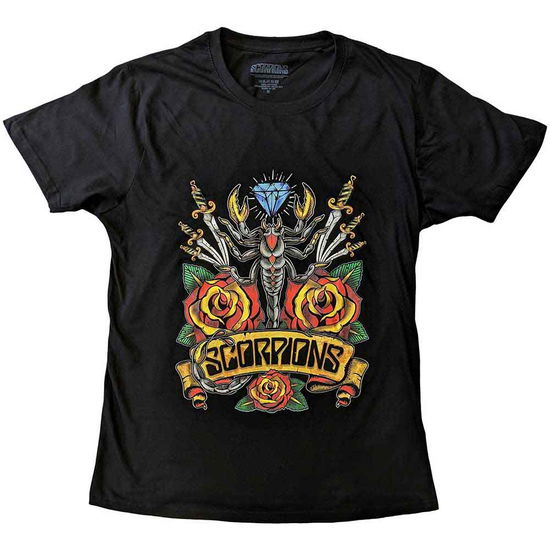 Scorpions Unisex T-Shirt: Traditional Tattoo - Scorpions - Gadżety -  - 5056561082011 - 