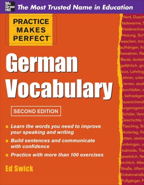 Cover for Ed Swick · Practice Makes Perfect German Vocabulary - Practice Makes Perfect Series (Paperback Bog) (2011)