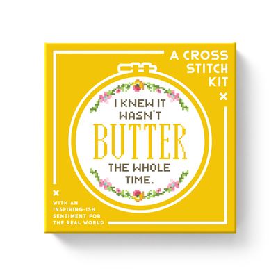 Cover for Brass Monkey · I Knew It Wasn't Butter Cross Stitch Kit (Bog) (2023)