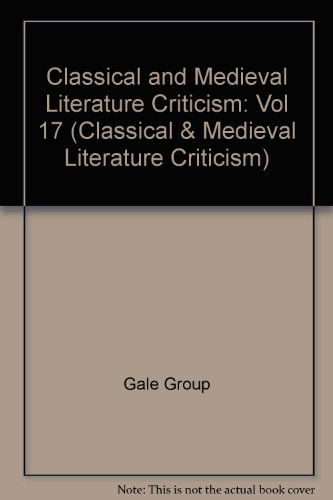 Classical and Medieval Literature Criticism - Zoran Minderovic - Książki - Gale - 9780810393011 - 26 kwietnia 1996