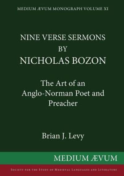 Cover for Levy B J · Nine Verse Sermons by Nicholas Bozon (Paperback Book) (1981)