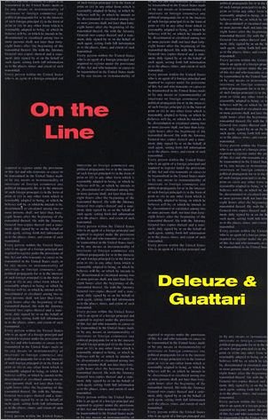 On The Line - Semiotext (e) / Foreign Agents - Gilles Deleuze - Bøger - Autonomedia - 9780936756011 - 6. januar 1983