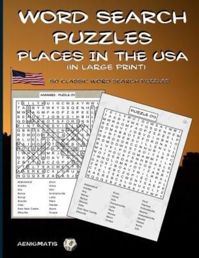 Cover for Aenigmatis · Word Search Puzzles - Places in the USA (Pocketbok) (2017)