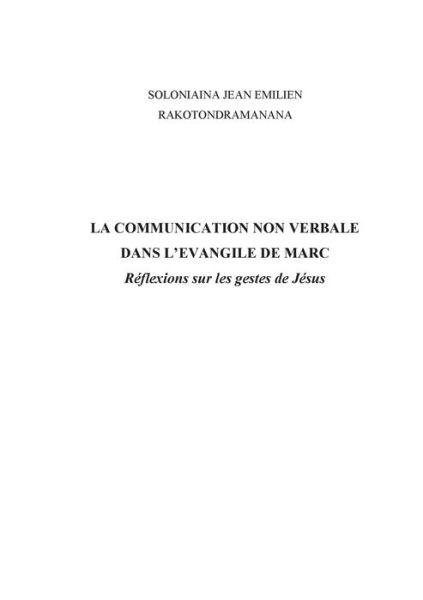 Cover for Rakotondramanana · La communication non v (Book) (2018)