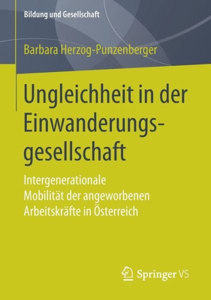 Cover for Herzog-Punzenberger · Ungleichheit in der (Bok) (2017)