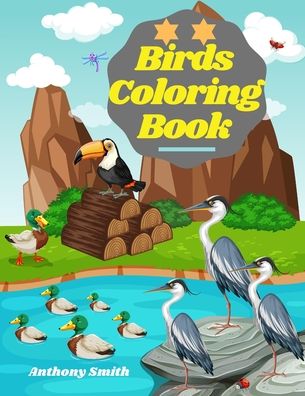 Cover for Anthony Smith · Birds Coloring Book: Beautiful Birds Designs Including: Parrot, Kingfisher, Hoopoe, Hummingbirds, Bat and Much More!! (Paperback Book) (2020)