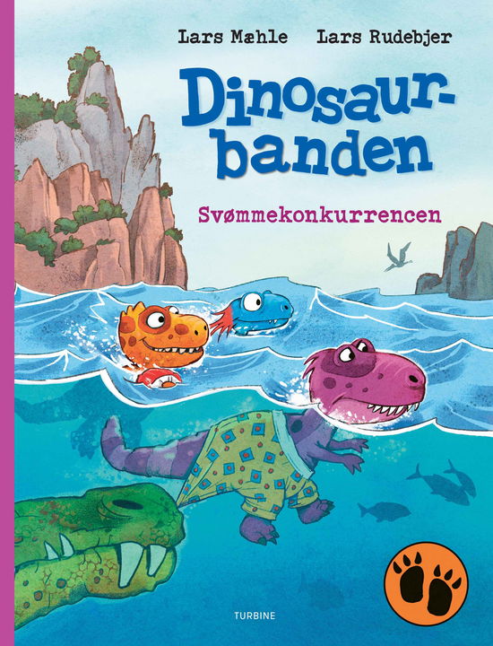 Cover for Lars Mæhle · Dinosaurbanden – Svømmekonkurrencen (Hardcover Book) [1. Painos] (2021)