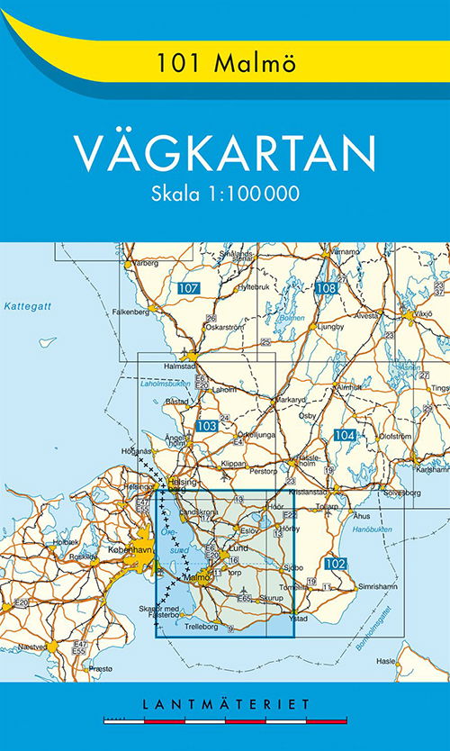 Vägkartan: Malmö 1:100 000 - Norstedts - Książki - Lantmäteriet - 9789158801011 - 2 marca 2012