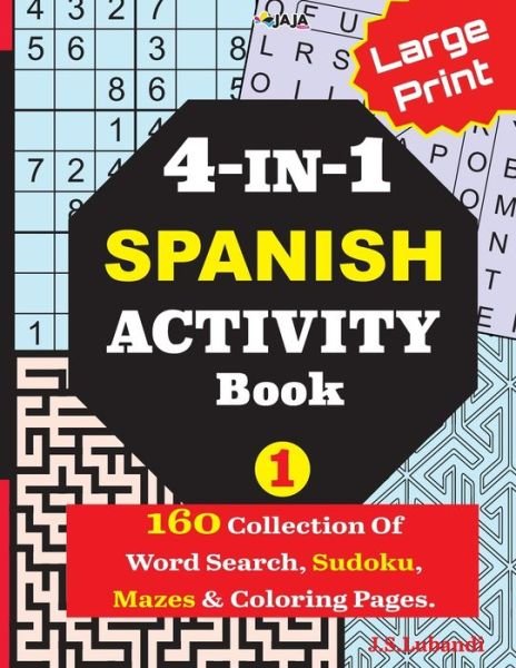Cover for Jaja Media · 4-IN-1 SPANISH ACTIVITY Book, 1 (Pocketbok) (2020)