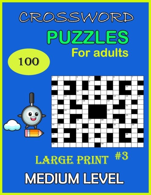 Cover for N R Color · Crossword puzzles for adults: 100 large print medium level (Paperback Bog) (2021)