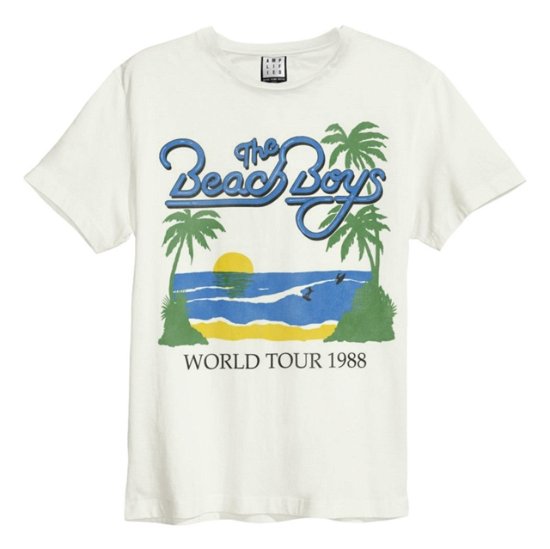 Beach Boys 1988 Tour Amplified Small Vintage White T Shirt - The Beach Boys - Koopwaar - AMPLIFIED - 5054488393012 - 
