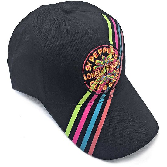 Cover for The Beatles · The Beatles Unisex Baseball Cap: Sgt Pepper Stripes (CLOTHES) [Black - Unisex edition]