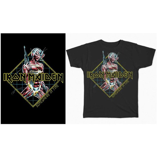 Cover for Iron Maiden · Iron Maiden Unisex T-Shirt: Somewhere in Time Diamond (T-shirt) [size XL] [Black - Unisex edition]